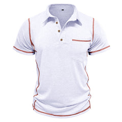 Loookus - Men's short-sleeved Cotton Polo T-shirt