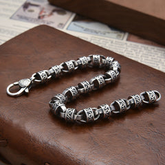 Loookus - 925 Silver New Han Style Tang Grass Pattern Eternal Teng Boy Vintage China-Chic Bracelet