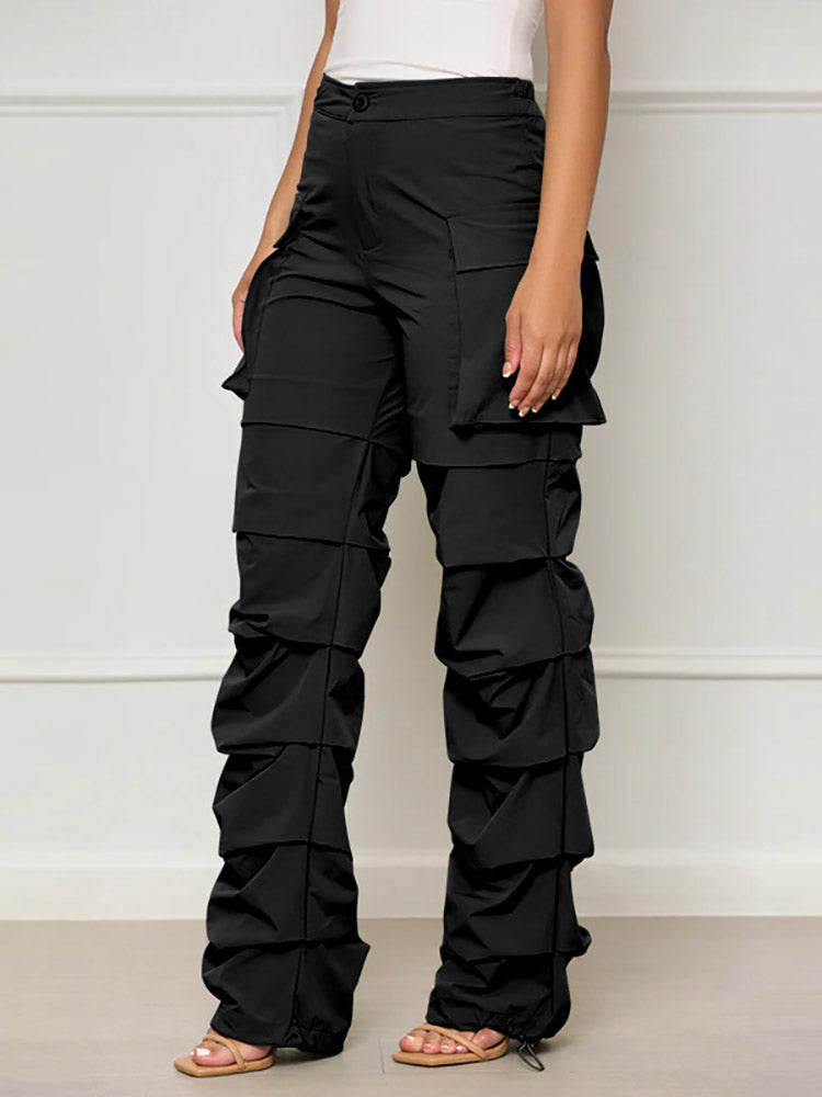 Loookus - Ruched Cargo Pants