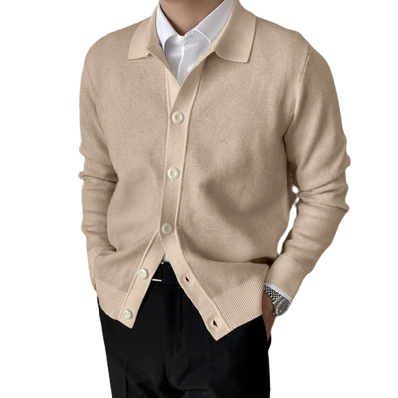 Loookus - Men's Lapel Knitted Sweater Cardigan