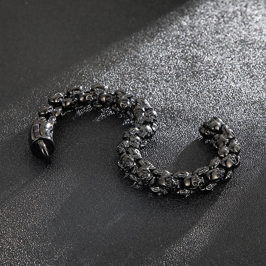 Loookus - 925 Silver Retro Skeleton Bracelet