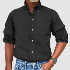 Loookus - Men's Vintage Premium Washed Long Sleeve Shirt