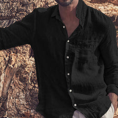 Loookus - Men's Casual Vacation Cotton Linen Shirt