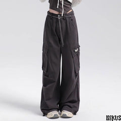 Loookus -Butterfly Charm Cargo Pants