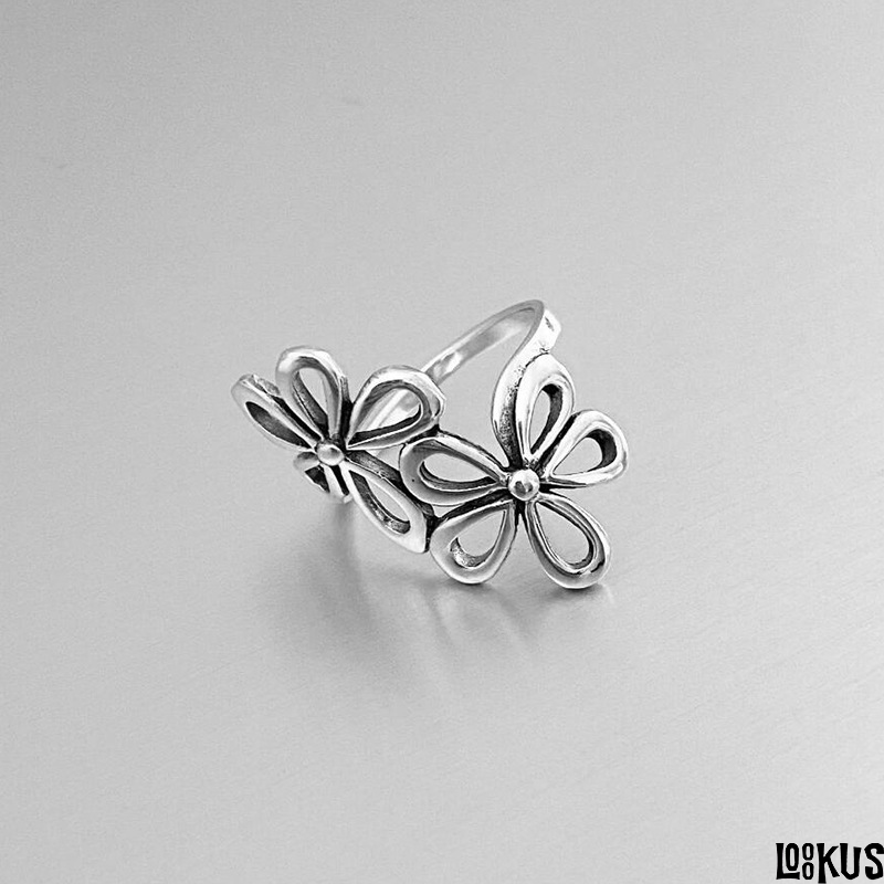 Loookus - Hollow Flower Adjustable Ring