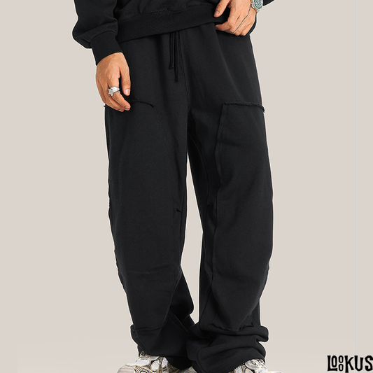 Loookus-Relaxed Fit Streetwear Knit Joggers