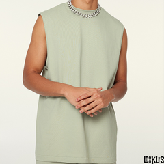 Loookus - Distressed Sporty Casual Tank Top