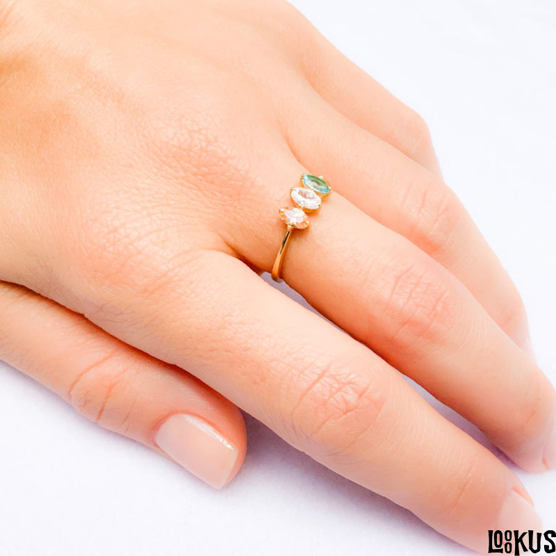 LoookusTricolor Birthmark Stone Ring