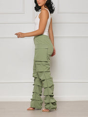 Loookus - Ruched Cargo Pants