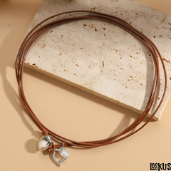 Loookus - Fashionable Bohemian Leather Choker Necklace