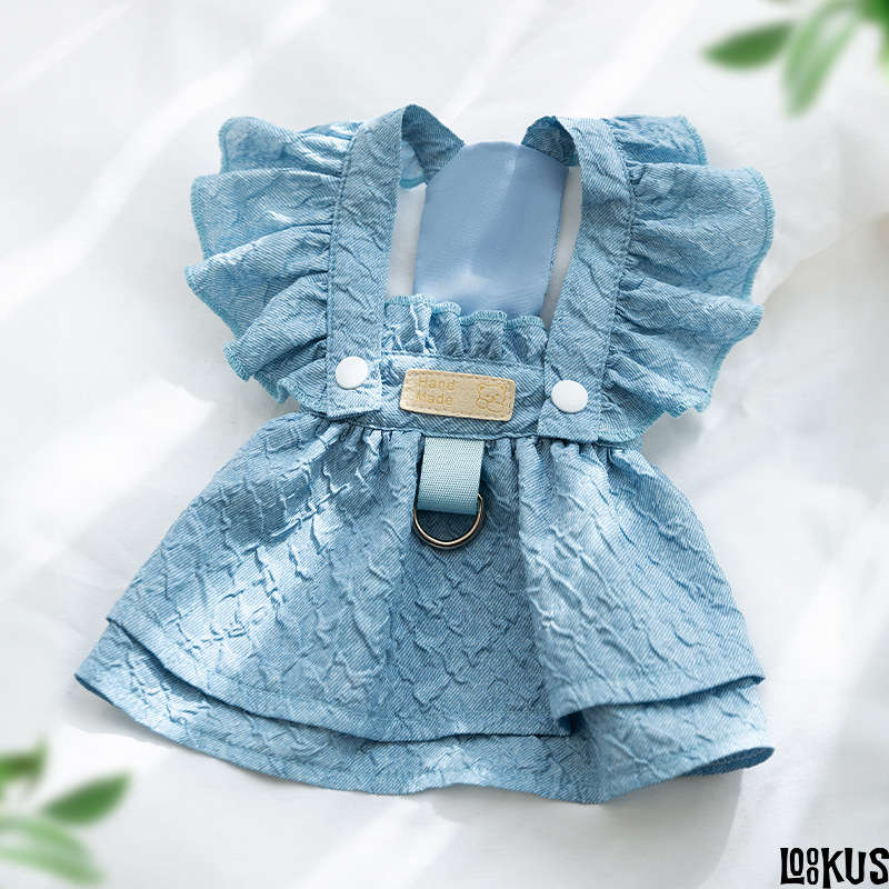 Loookus - Spring/Summer denim strap dress for cats and dogs