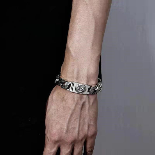Loookus - 925 Silver Biker Harley Totem Bracelet