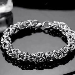 Loookus - 925 Silver Titanium steel woven bracelet for men's hand ornaments