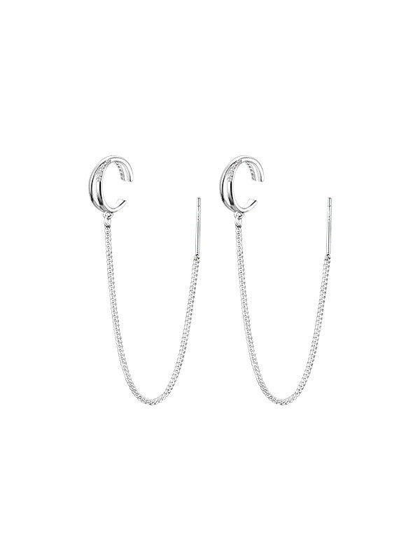 Loookus - Simple Tassel Chain Earrings