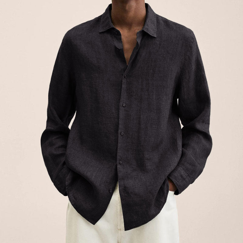 Loookus - Men's Linen Long Sleeve Shirts