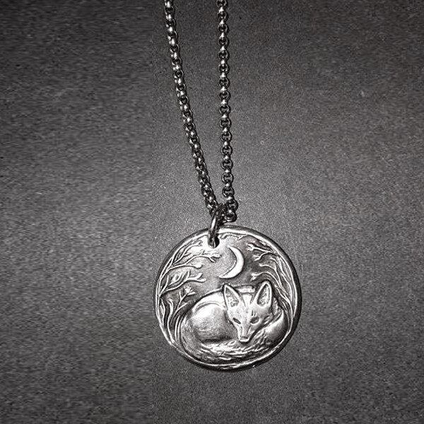 Loookus - Fox Moon Pendant Necklace