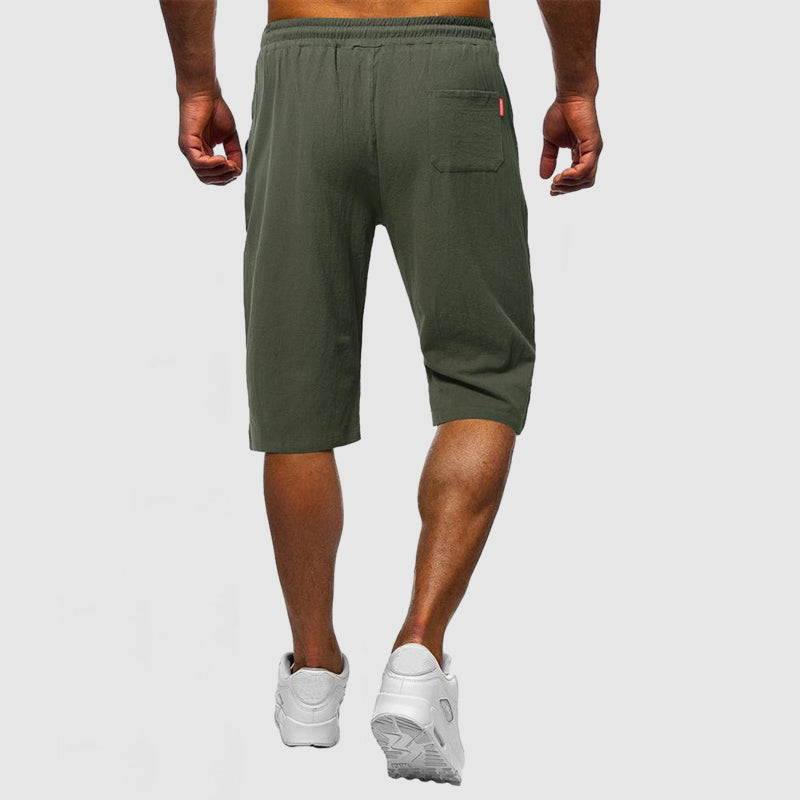 Loookus - Men's Casual Sports Breathable Cotton Linen Shorts