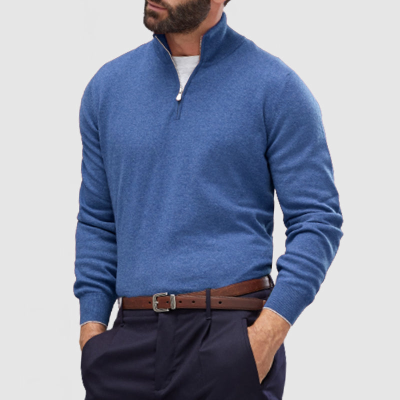 Loookus - Men's Casual Zip Cashmere Basic Sweater