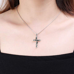 Loookus - Rose Cross Necklace