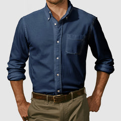 Loookus - Gentleman's Vintage Washed Cotton Shirt