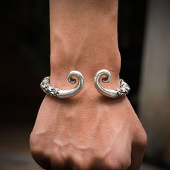 Loookus - 925 Silver Golden Cudgel Bracelet