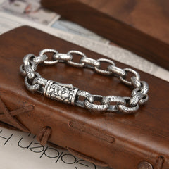 Loookus - 925 Silver Ice Crack Bracelet