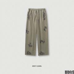 Loookus-Vintage Wash Wide-Leg Pants