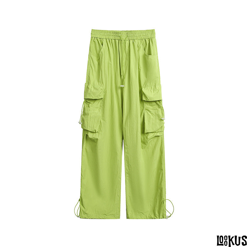 Loookus -Color Pop Relaxed Cargo Pants