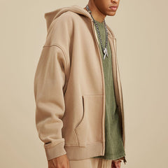 Loookus- Vintage Oversized Zip-Up Hoodie