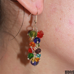 Loookus - Fashionable Beaded Colorful Earrings