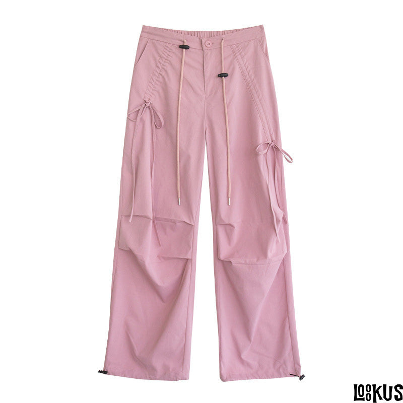 Loookus - Relaxed Fit Drawstring Trousers