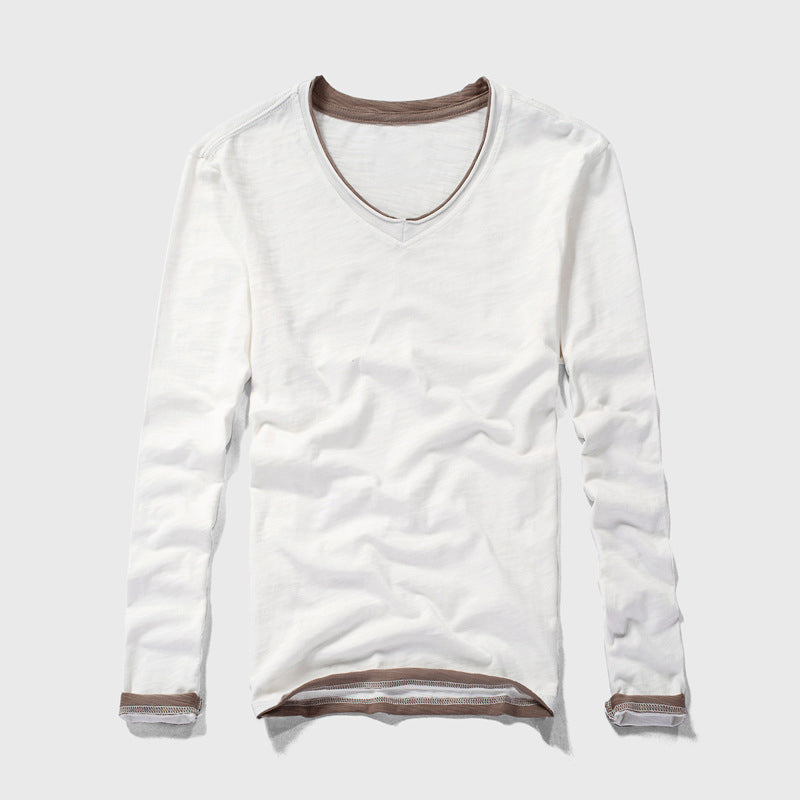 Loookus - 2025 Long-sleeved Cotton Shirt with V-neck Style