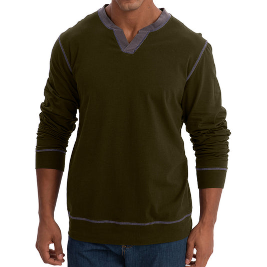 Loookus - Men's New Long Sleeve Pure Cotton T-shirt For Layering