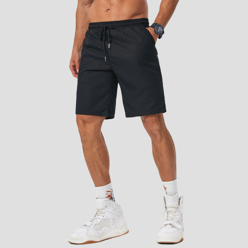 Loookus - Men's cotton linen casual shorts