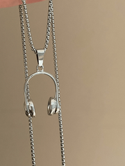 Loookus - Music Headphone Pendant Necklace