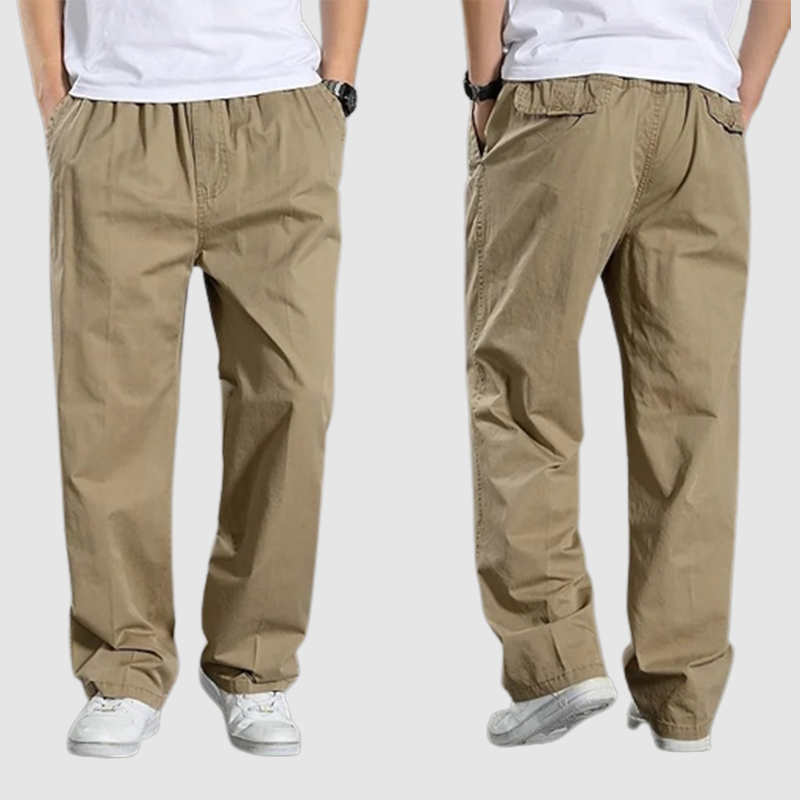 Loookus - Men's Cargo Pants Cargo Trousers Trousers Elastic Waist Straight Leg Plain Outdoor Sports