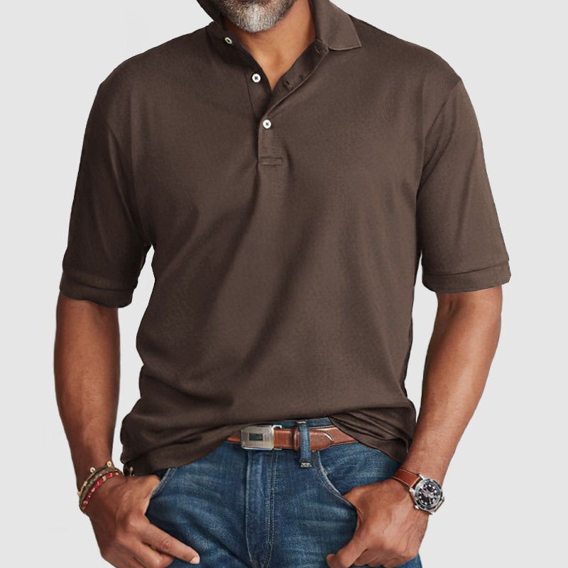 Loookus - Men's High Quality Cotton Short Sleeve Polo Shirt