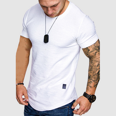 Loookus - Men's round neck short sleeve summer fashion casual running sports thin T-shirt