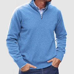Loookus - Men's Cashmere Zipper Basic Sweater