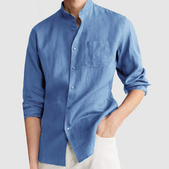 Loookus - Men's Standing Collar Pocket Shirt