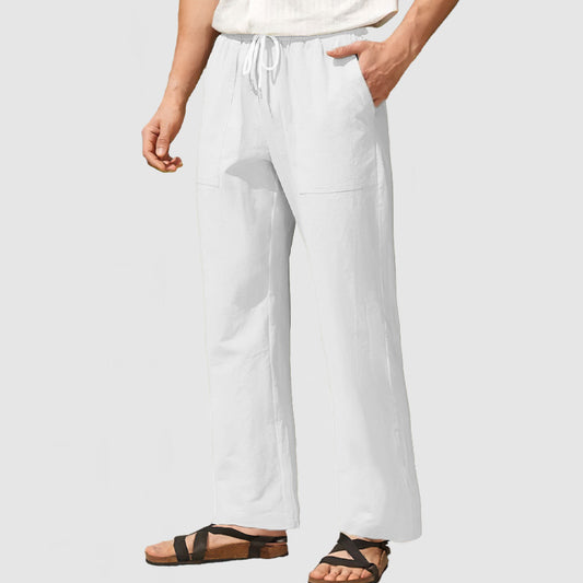 Loookus - Men's Casual Linen Breathable Beach Pants