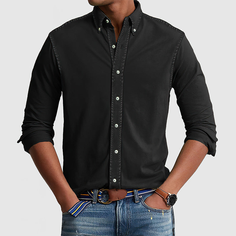 Loookus - Gentleman's Vintage Washed Cotton Shirt