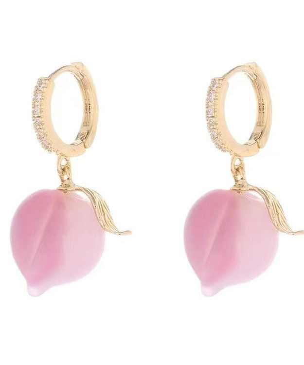 Loookus - Pink Peach Earrings