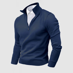 Loookus - Gentleman's Business Three-Quarter Zip Sweater