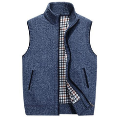 Loookus - Men's autumn and winter stand collar knitted vest jacket