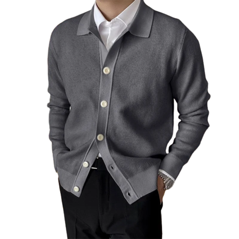 Loookus - Men's Lapel Knitted Sweater Cardigan