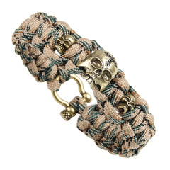 Triple Skull Tactical Bracelet – Jungle Camo