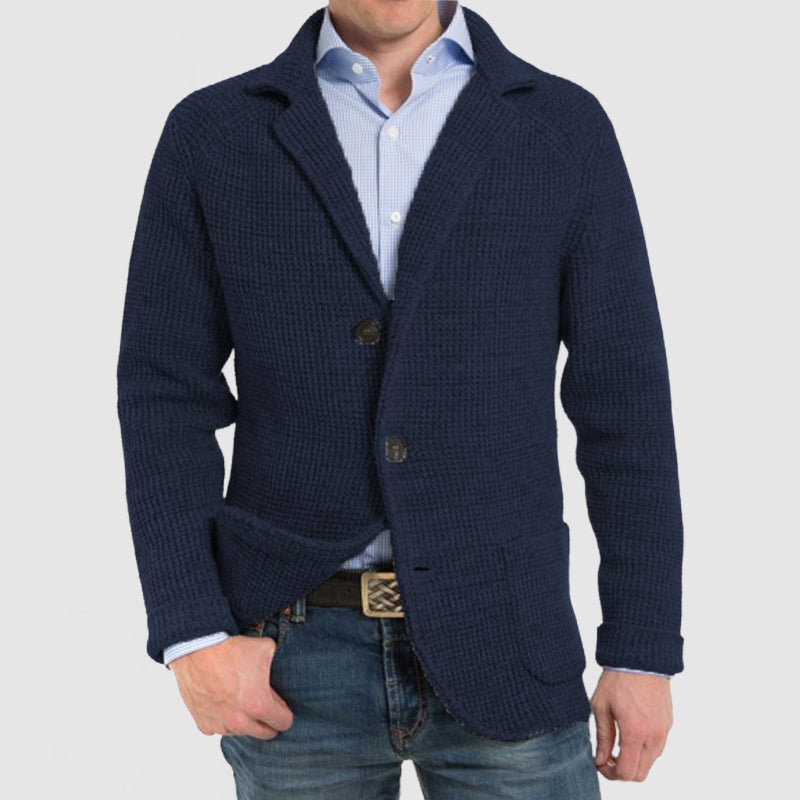 Loookus - Men's Elegant Lapel Pocket Long Sleeve Jacket