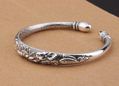 Loookus - 925 Silver Lotus Bracelet