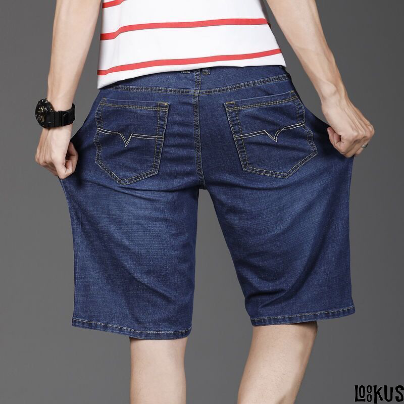 Loookus - Men's High-Stretch Denim Shorts